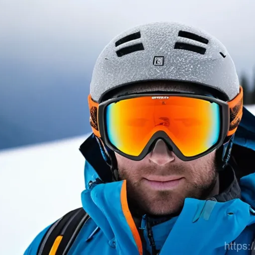 스키장 기상 변화와 대처법 - **Prompt 1: The Prepared Rider Facing Changing Mountain Weather**
    "A male skier, in his late 20s...