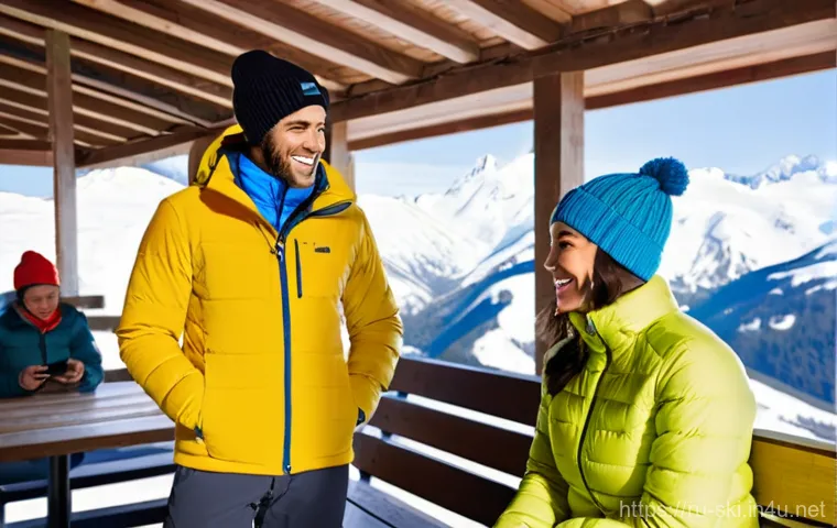 스키장 기상 변화와 대처법 - **Prompt 1: The Prepared Rider Facing Changing Mountain Weather**
    "A male skier, in his late 20s...