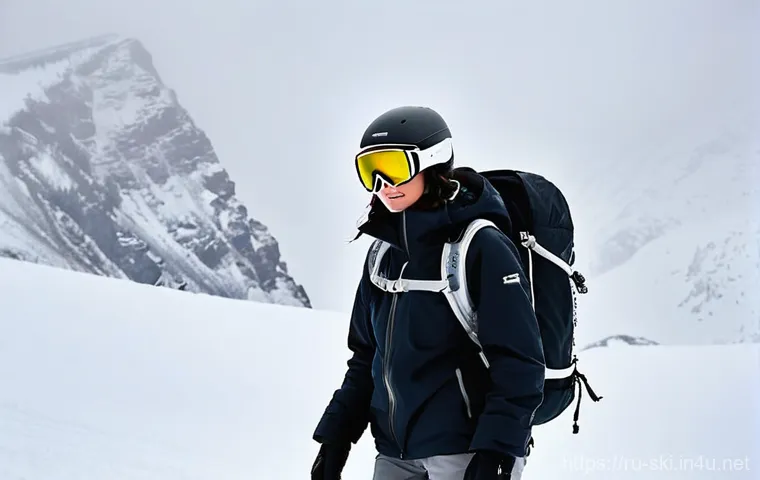 스키장 기상 변화와 대처법 - **Prompt 2: Comfortable Layering in a Sunny Mountain Cafe**
    "A group of three friends, two women...