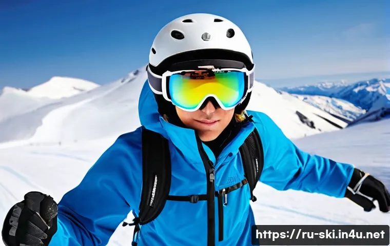 스키장 기후별 준비물 - **Prompt 1: Extreme Cold Skiing Adventure**
    "A determined male skier or female snowboarder navig...