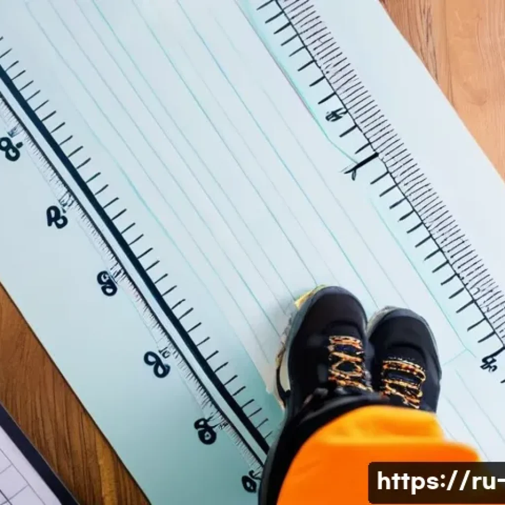 스노우보드 부츠 핏 조절 - A detailed close-up image of a person measuring their foot length and width for snowboard boots at h...