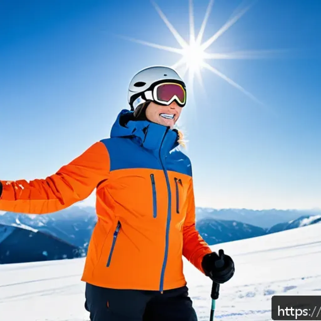 스키 초보를 위한 동영상 강의 - A beginner skier dressed in layered thermal clothing and a waterproof, windproof ski jacket, wearing...