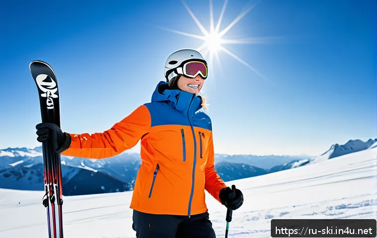 스키 초보를 위한 동영상 강의 - A beginner skier dressed in layered thermal clothing and a waterproof, windproof ski jacket, wearing...