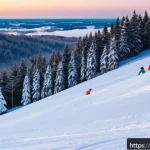 Home 19 스노우보드 초보 커뮤니티 - A serene beginner-friendly snowboarding slope at Sorochany resort in Moscow region during a sunny wi...