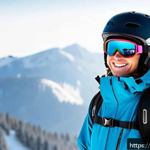 Home 30 스노우보드 초보 탈출 방법 - A beginner snowboarder standing on a snowy slope in bright, waterproof clothing, wearing a properly ...